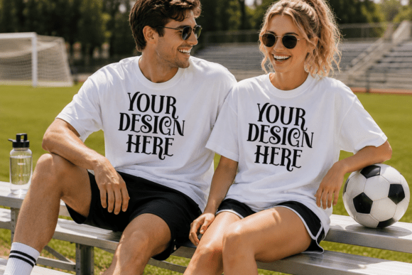 Comfort Colors 1717 Football Couple Mock