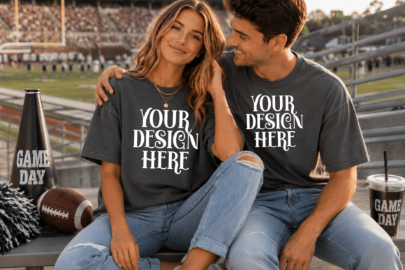 Comfort Colors 1717 Football Couple Mock