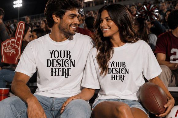 Comfort Colors 1717 Football Couple Mock
