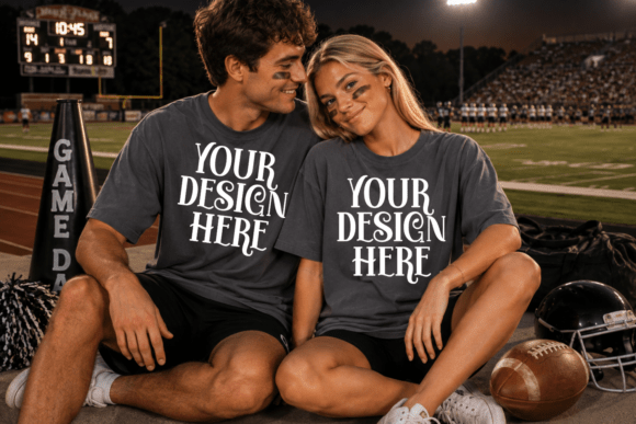 Comfort Colors 1717 Football Couple Mock