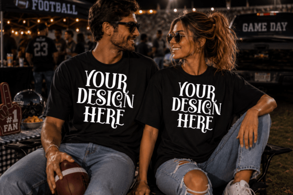 Comfort Colors 1717 Football Couple Mock