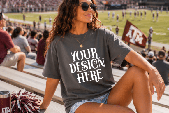 Comfort Colors 1717 Football Mockup