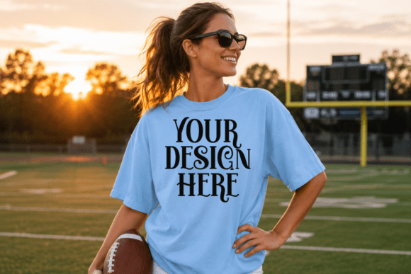 Comfort Colors 1717 Football Mockup