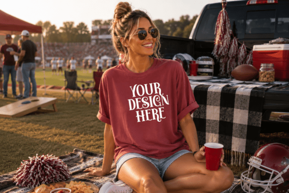 Comfort Colors 1717 Football Mockup
