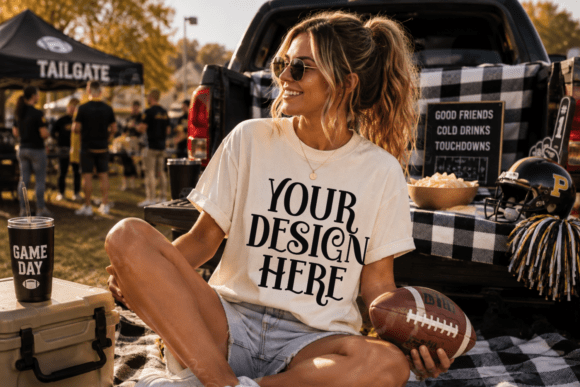 Comfort Colors 1717 Football Mockup