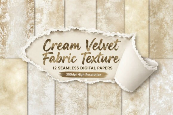 Cream Velvet Fabric Seamless Texture