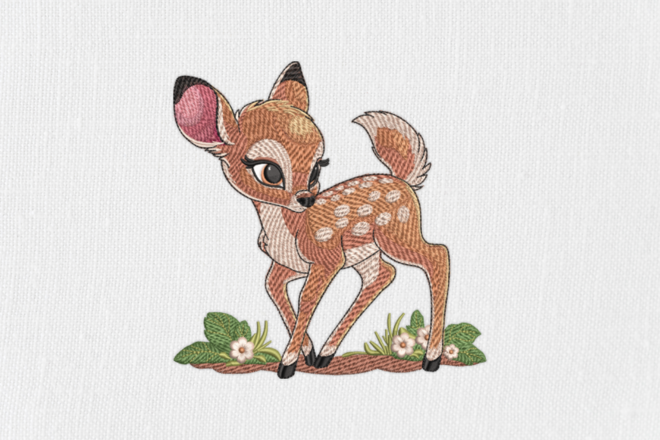 Cute Fall Woodland Fawn Embroidery