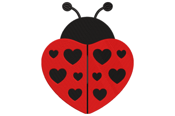 Cute Ladybug Embroidery Design