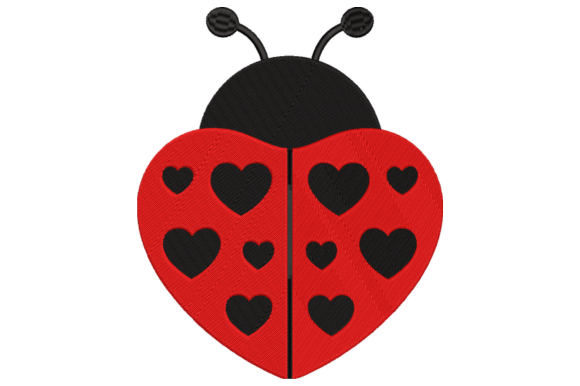 Cute Ladybug Embroidery Design