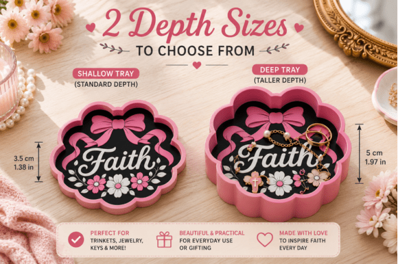 Faith Trinket Tray - Ready-to-Print 3MF/STL Files for 3D Printing - Image 2