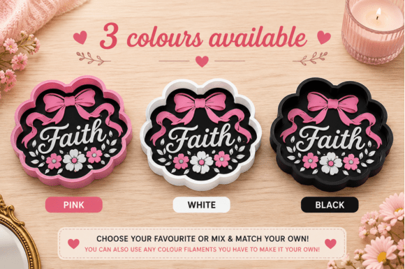 Faith Trinket Tray - Ready-to-Print 3MF/STL Files for 3D Printing - Image 3