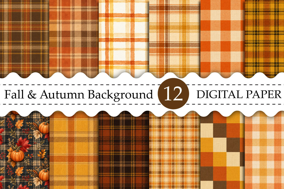 Fall & Autumn Background Digital Paper