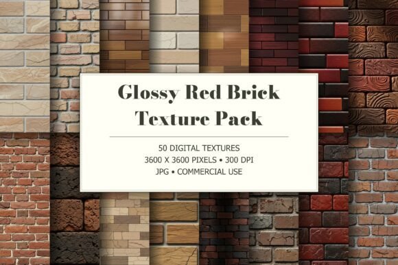 Glossy Red Brick Texture Pack