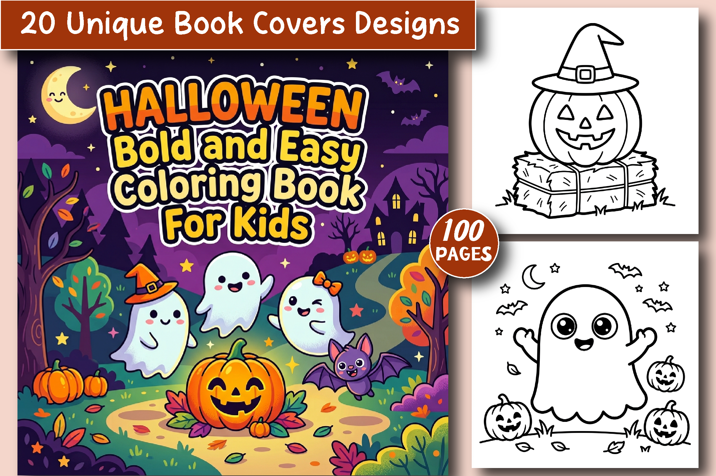 Halloween: Bold and Easy Coloring Book