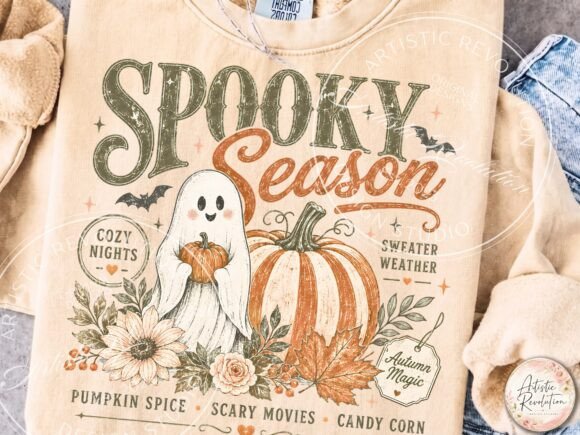 Halloween Spooky Season Retro PNG