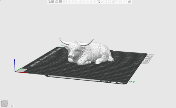 Highland Cow Decoration STL - Rustic 3D Printable Animal Model - Image 2