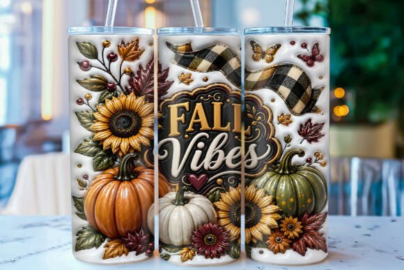 Inflated Fall Vibes 20oz Tumbler Wrap