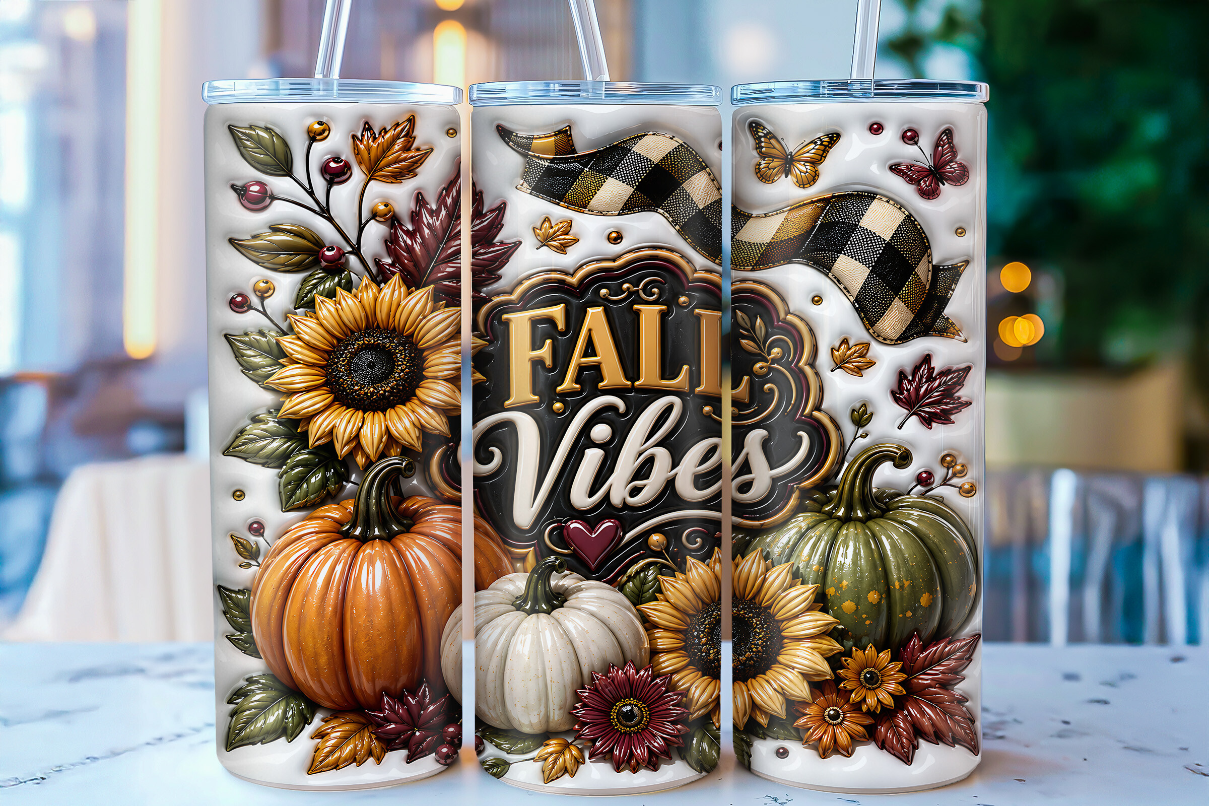 Inflated Fall Vibes 20oz Tumbler Wrap