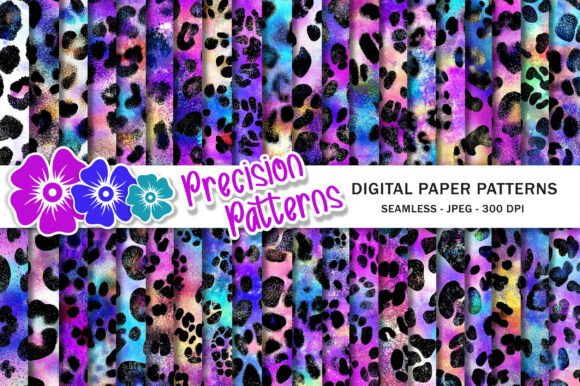 Iridescent Leopard Print Papers