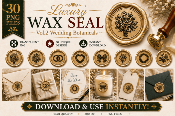 Luxury Wax Seal Vol.2 Wedding Botanicals