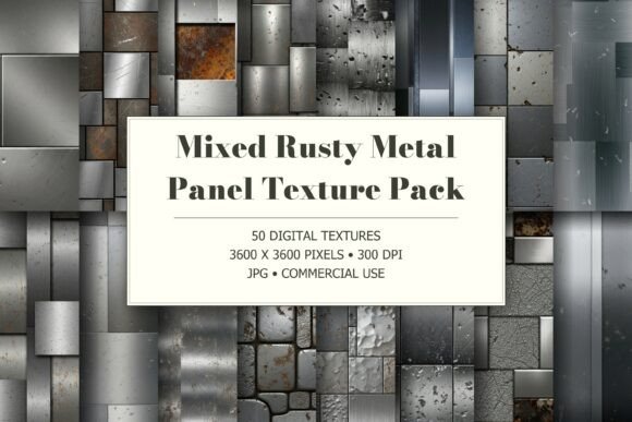 Mixed Rusty Metal Panel Texture Pack