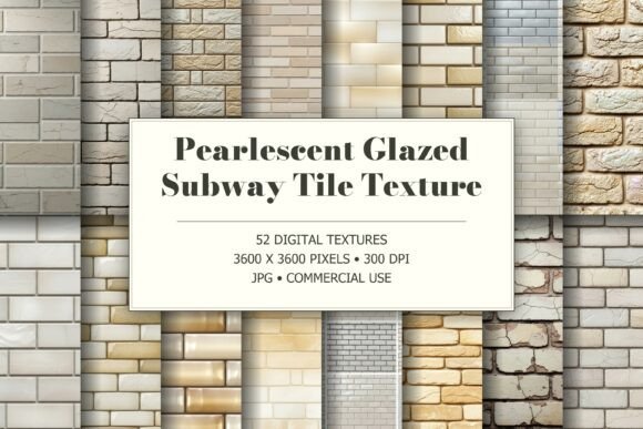 Pearlescent Glazed Subway Tile Texture