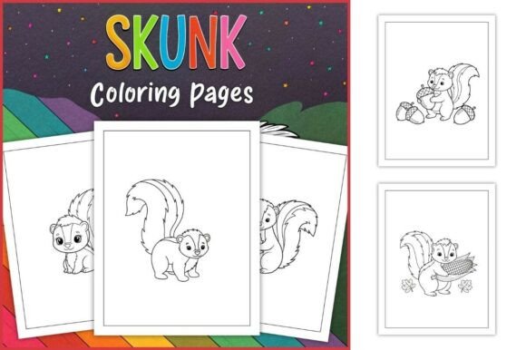 Skunk Coloring Pages for Kids