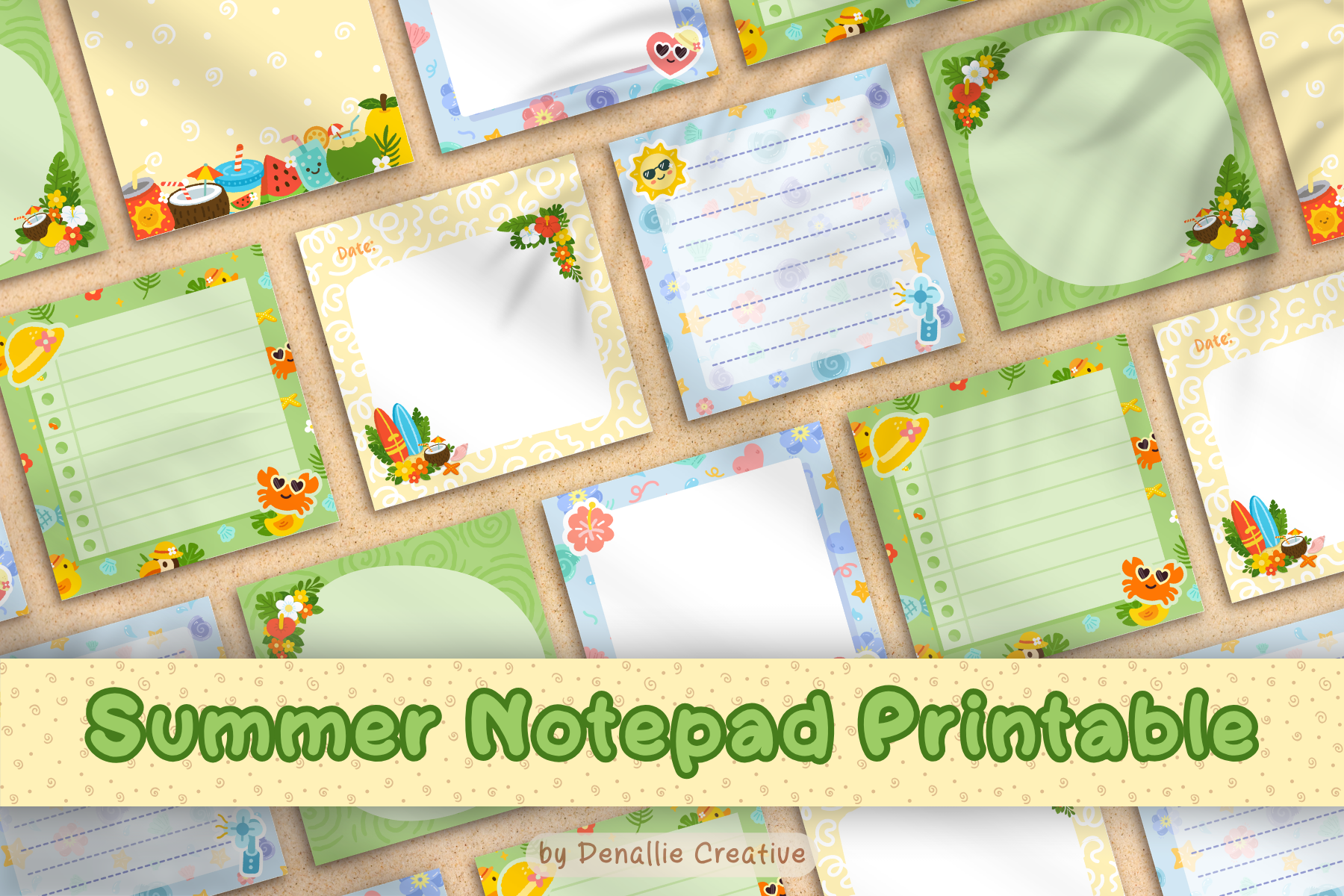 Summer Notepad Printable