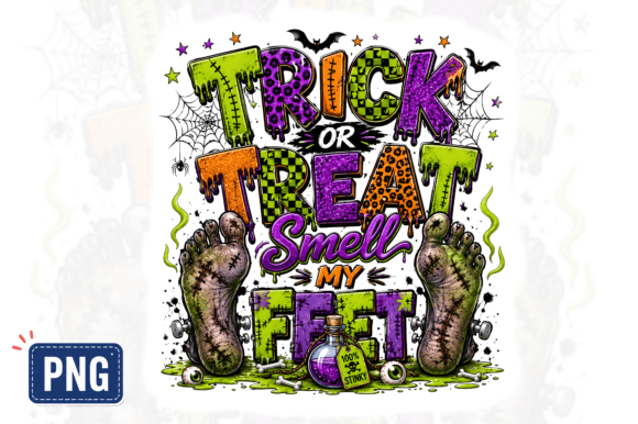 Trick or Treat Feet Halloween PNG