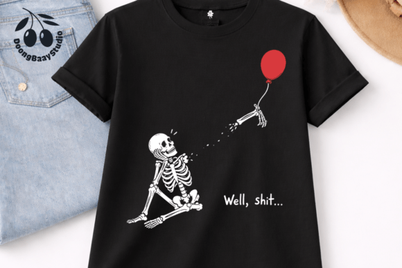 Funny Skeleton PNG - Dark Humor Halloween Clipart for Print - Image 2