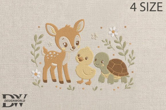 Woodland Animal Embroidery Design