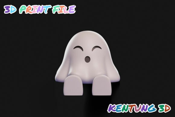 Articulated Kawaii Ghost 3D STL - Flexible Chibi Figure - Image 4