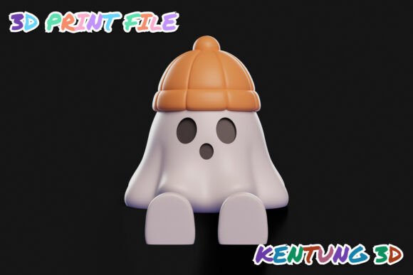 Articulated Kawaii Ghost 3D STL - Flexible Chibi Figure - Image 5