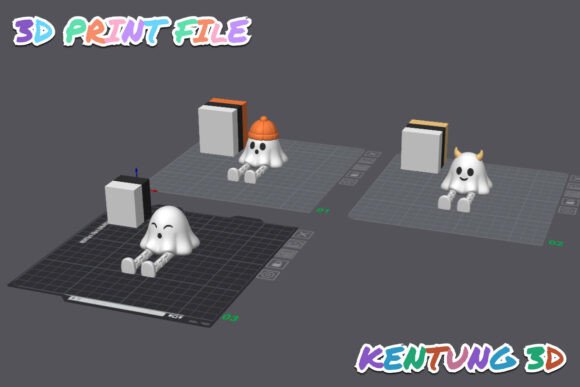 Articulated Kawaii Ghost 3D STL - Flexible Chibi Figure - Image 7