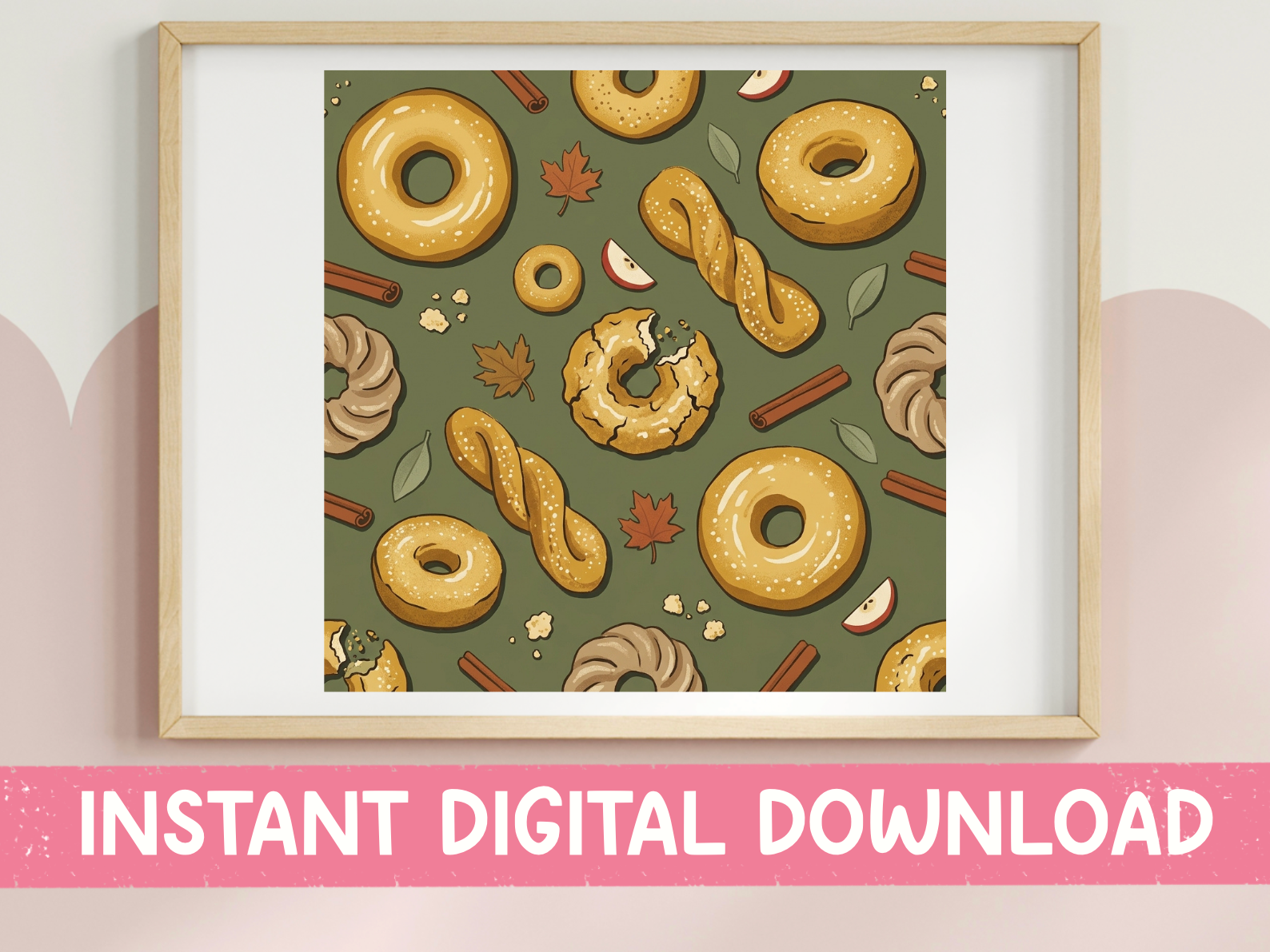 Autumn Donuts and Pretzels Pattern