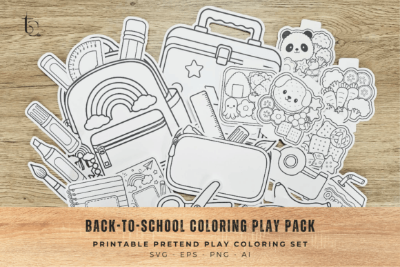 Back-to-School Print, Color, Cut & Play