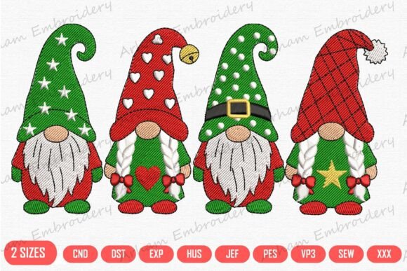 Christmas Gnome Family