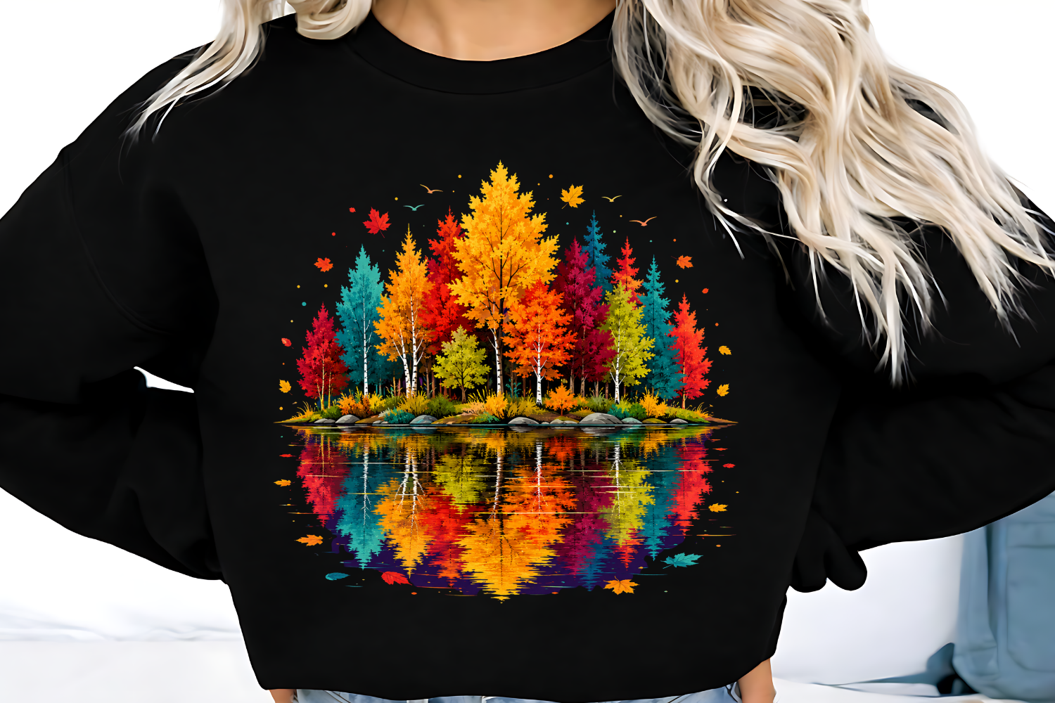 Colorful Autumn Forest Leaves PNG