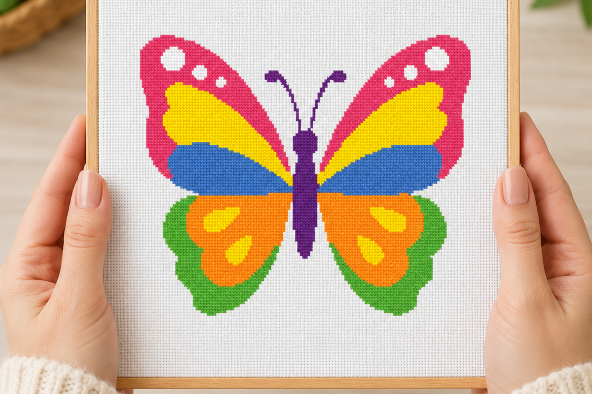 Colorful Butterfly Cross Stitch