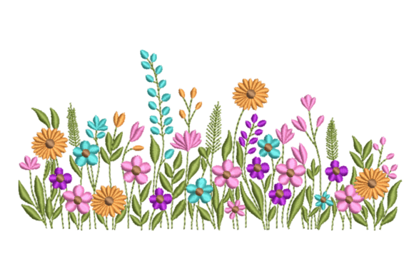 Colorful Wildflower Border Meadow Garden