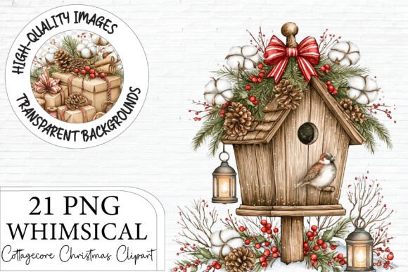 Cottagecore Christmas Clipart Graphics