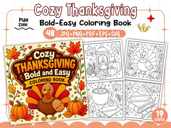 Cozy Thanksgiving Coloring Book