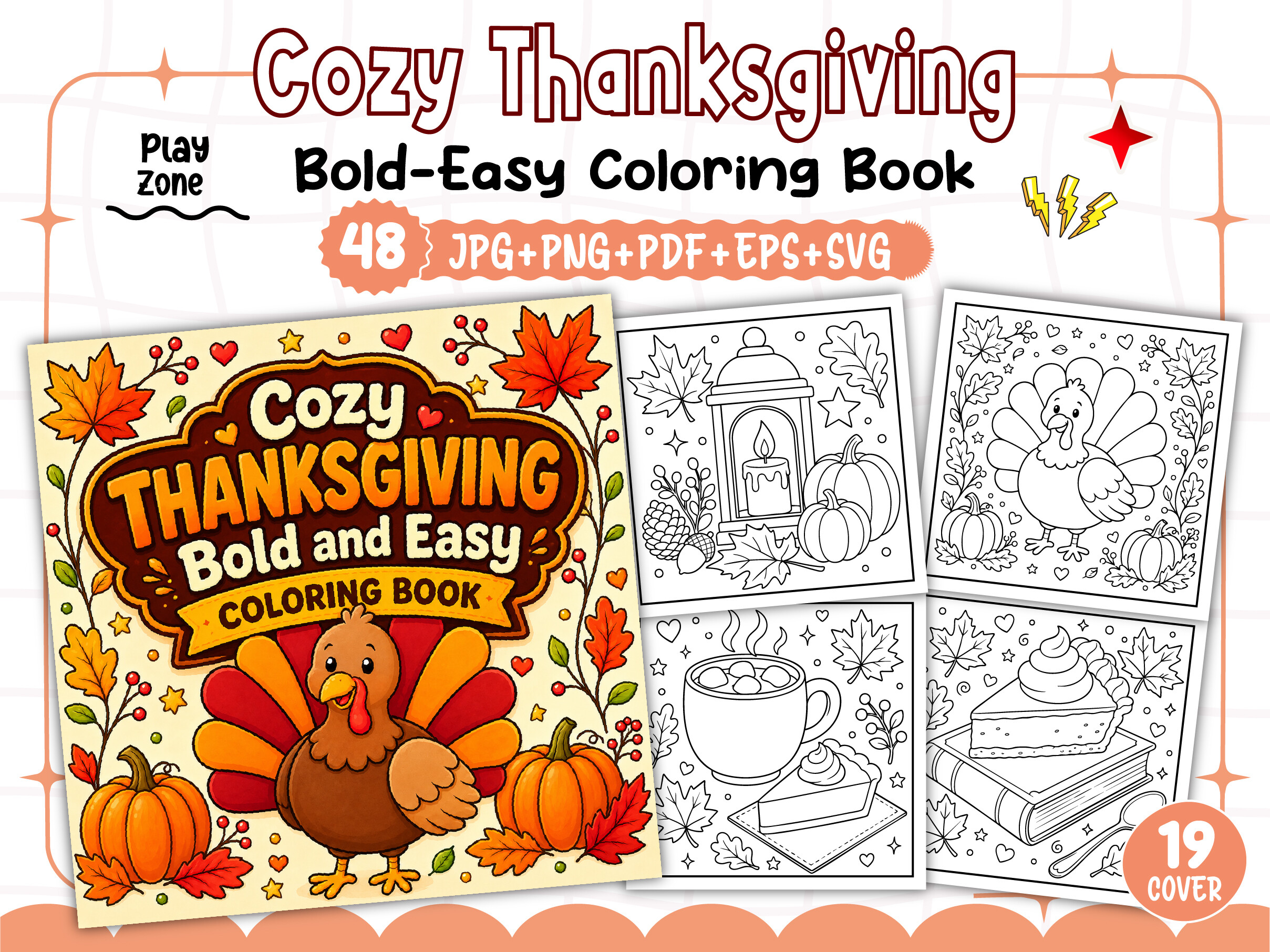 Cozy Thanksgiving Coloring Book