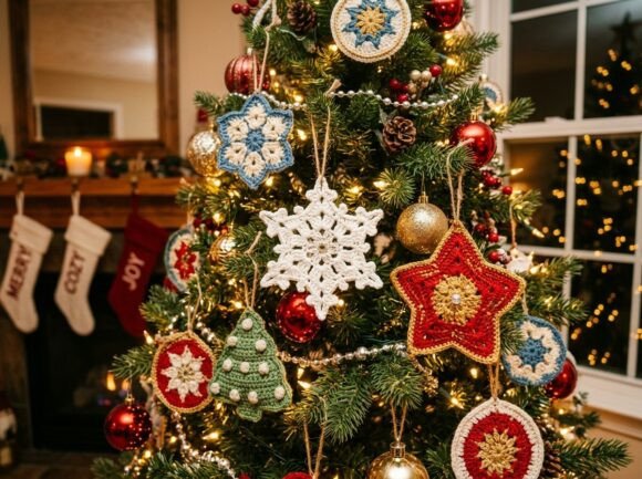 Handmade Christmas Crochet Ornament Pattern Collection