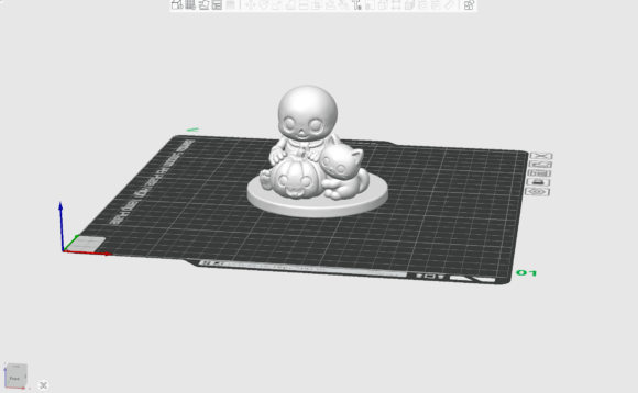 Cute Halloween Skeleton & Cat Pumpkin Duo STL | 3D Print Decor - Image 2
