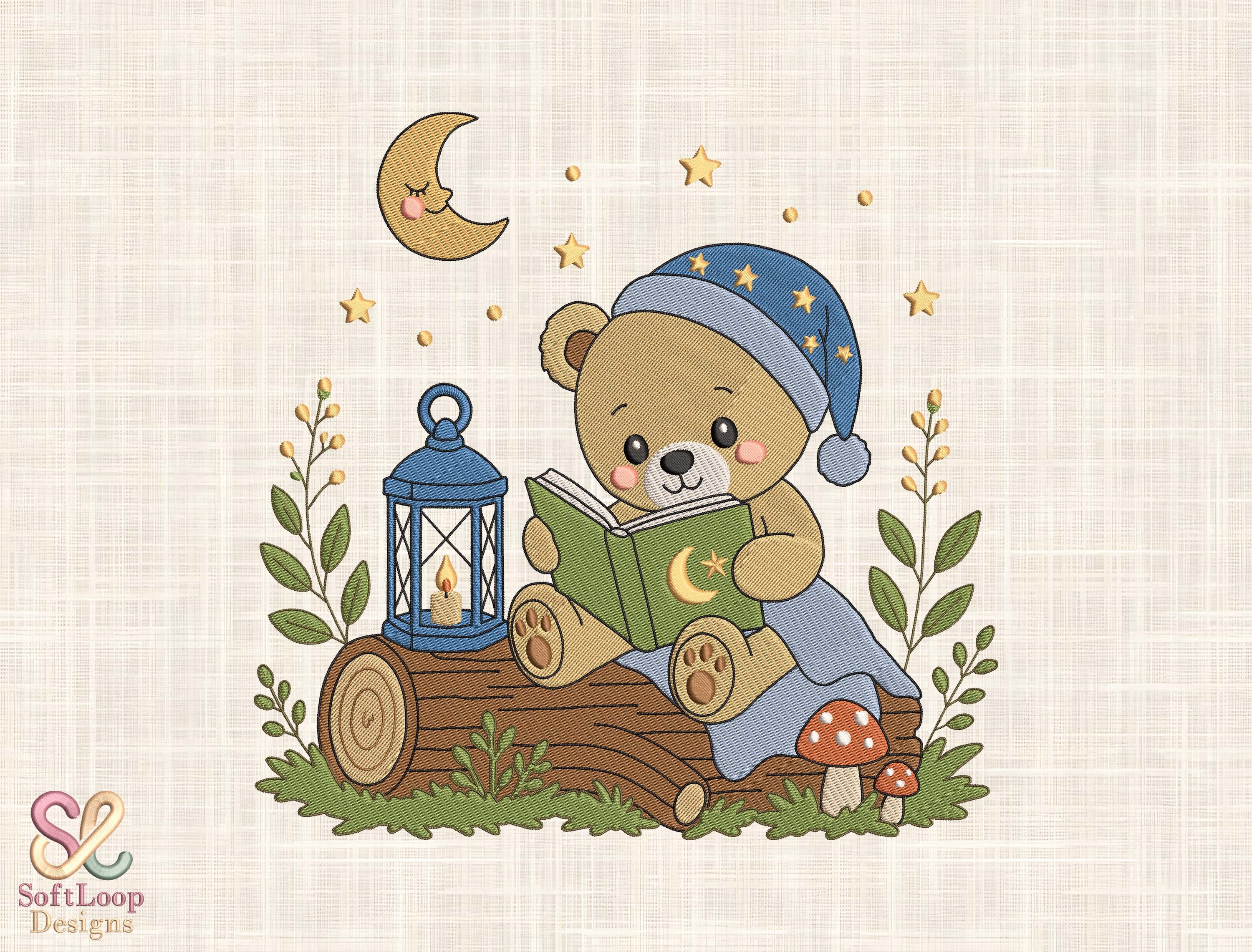 Cute Winter Bear Embroidery Design