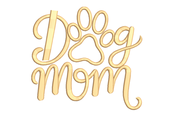Dog Mom Paw Typography