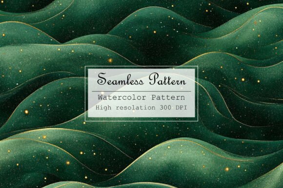 Emerald Green Gold Digital Paper Bundle