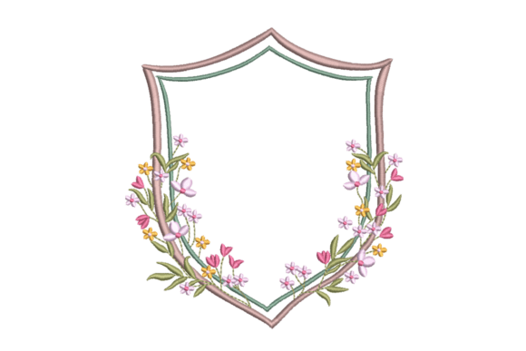Floral Shield Frame