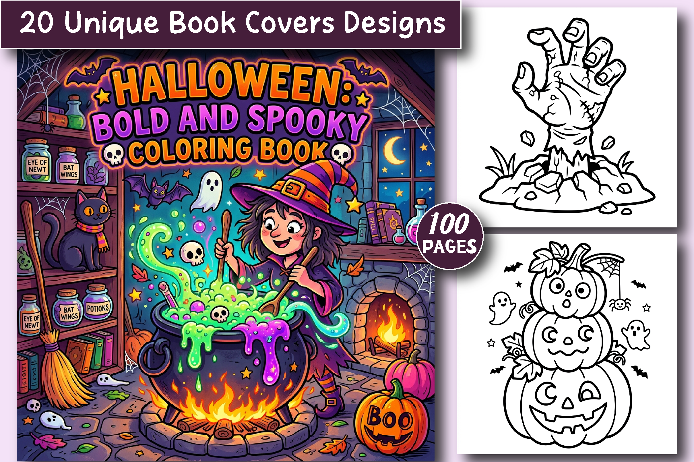 Halloween: Bold and Spooky Coloring Book